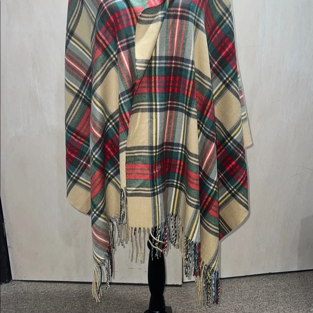 Plaid Shawl Wrap Scarf